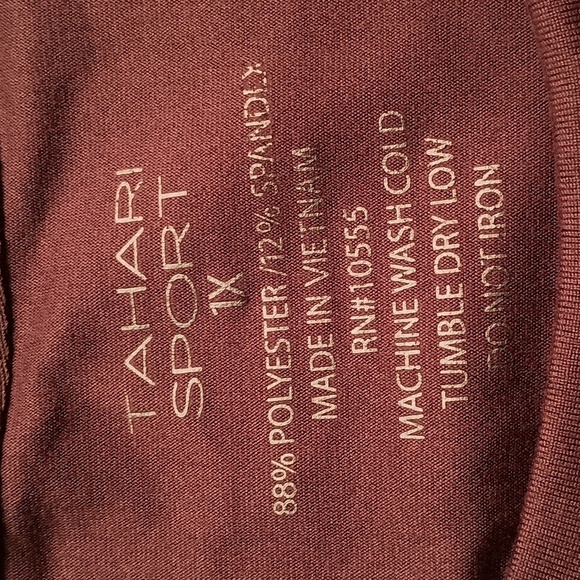 Tahari Sport Long Sleeve Mauve Colored Dolman Sleeves Pullover Plus size Top NWT - Picture 3 of 11